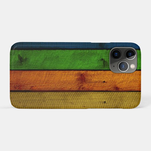 Prachtig gekleurde houten planken Case-Mate iPhone case (Achterkant (horizontaal))