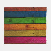 Prachtig gekleurde houten planken fleece deken (Voorkant (Horizontaal))