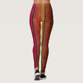 Prachtig gekleurde houten planken leggings (Achterkant)