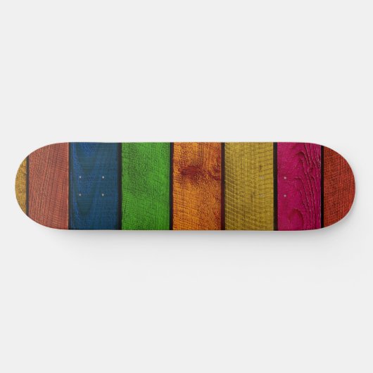 Prachtig gekleurde houten planken persoonlijk skateboard (Horizontaal)