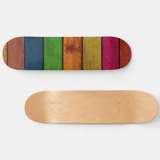 Prachtig gekleurde houten planken persoonlijk skateboard (Horizontaal)