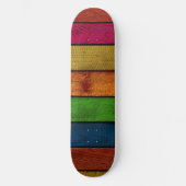Prachtig gekleurde houten planken persoonlijk skateboard (Voorkant)
