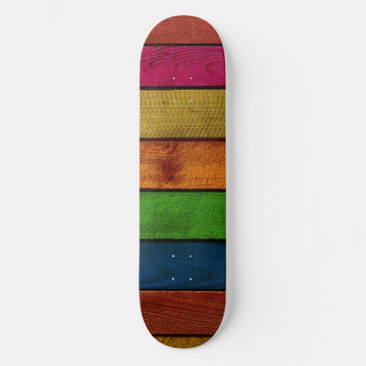 Prachtig gekleurde houten planken persoonlijk skateboard (Voorkant)