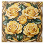 Prachtig gele roos Collectie Tegeltje (Voorkant)