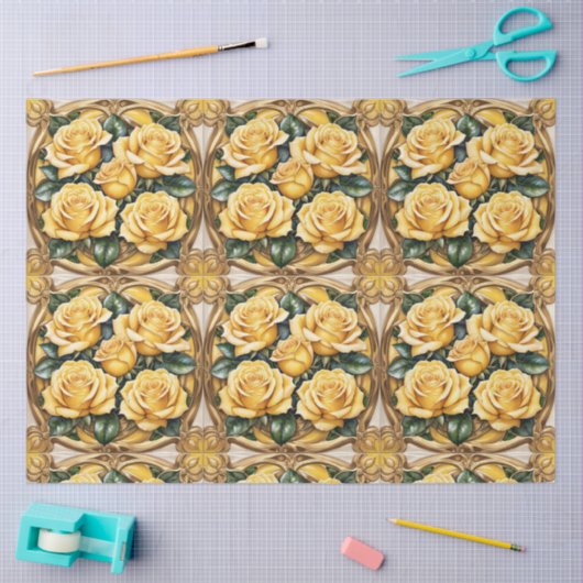 Prachtig gele roos Collectie Tissuepapier (Craft)