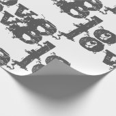 prachtig GELUID ZWART Wrapppapier Cadeaupapier (Hoek)