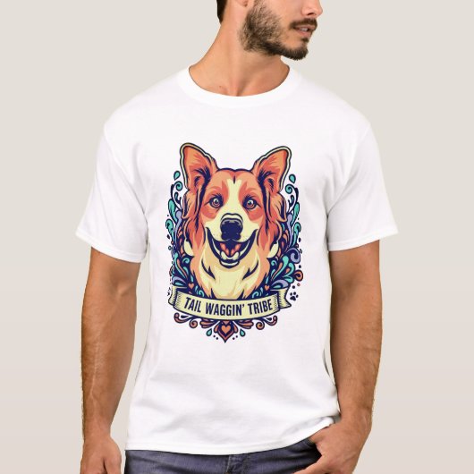 Prachtig Gelukkig Hond T-shirt (Voorkant)