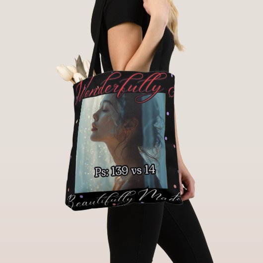 Prachtig gemaakte meerkleurige Polka Dot Canvas ta Tote Bag (Dichtbij)