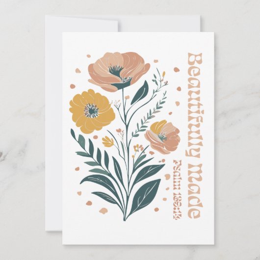 Prachtig gemaakte Psalm Boho Christelijke Inspirat Kaart (Voorkant)