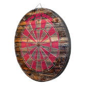 Prachtig geolied hout look custom bericht dartbord (Voorkant Rechts)