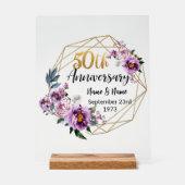 Prachtig gepersonaliseerd 50e Jubileum Acryl Bord (Voorkant)