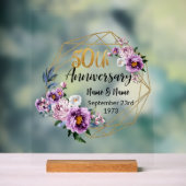 Prachtig gepersonaliseerd 50e Jubileum Acryl Bord (Neutraal)