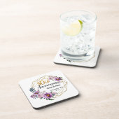 Prachtig gepersonaliseerd 50e Jubileum Bier Onderzetter (Rechterzijde)