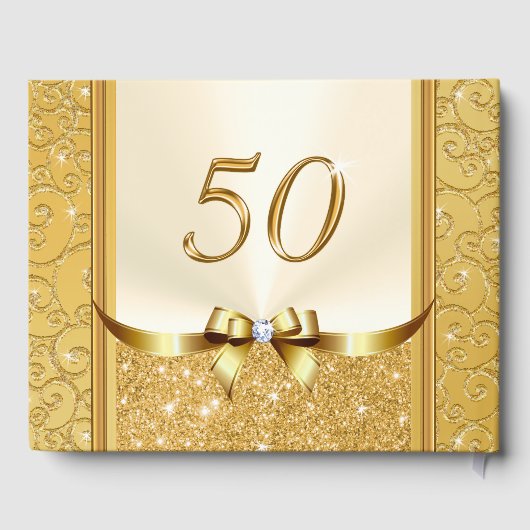 Prachtig gepersonaliseerd 50e Jubileum gastenboek (Achterkant)