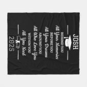 Prachtig gepersonaliseerd Afstuderen gedicht Fleece Deken (Voorkant (Horizontaal))