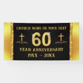Prachtig gepersonaliseerd, kerk 60e Jubileum, Spandoek (Horizontaal)
