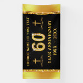 Prachtig gepersonaliseerd, kerk 60e Jubileum, Spandoek (Verticaal)