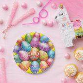 Prachtig geverfd Easter Egg ontwerp Papieren Bordje (Feest)