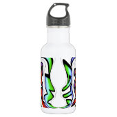 Prachtig geweldig aanpasbaar Trendy Art Design Waterfles (Voorkant)