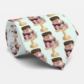 Prachtig glanzend luxe partytaart patroon stropdas (Opgerold)