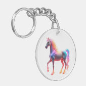 Prachtig glanzend paard sleutelhanger (Voorkant Links)