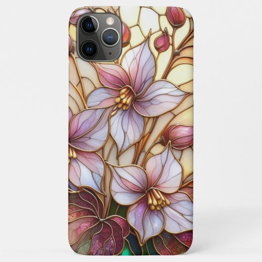 Prachtig Glas in lood bloemenkunstpatroon Case-Mate iPhone Case (Achterkant)