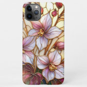 Prachtig Glas in lood bloemenkunstpatroon iPhone Hoesje (Achterkant)