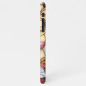 Prachtig Glas in lood bloemenkunstpatroon iPhone Hoesje (Linkerkant)