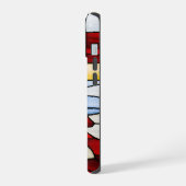 Prachtig Glas in lood kerstboom uniek iPhone 15 Case (Linkerkant)