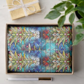 Prachtig Glas in lood kerstboompatroon Tissuepapier (Geschenk)