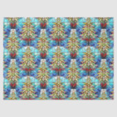 Prachtig Glas in lood kerstboompatroon Tissuepapier (Voorkant)