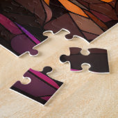 Prachtig Glas in lood kerststal Legpuzzel (Zijkant)