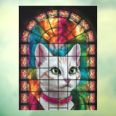 Prachtig Glazen in lood raam kleurrijk mozaïek Raamsticker (Vel 3)