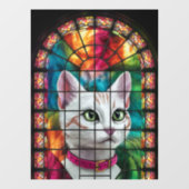 Prachtig Glazen in lood raam kleurrijk mozaïek Raamsticker (Vel)