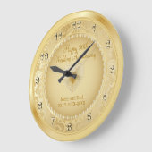 Prachtig Golden 50th Wedding Jubileum Grote Klok (Hoek)