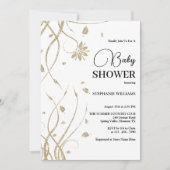 Prachtig Golden Glitter Swirls Baby shower Kaart (Voorkant)