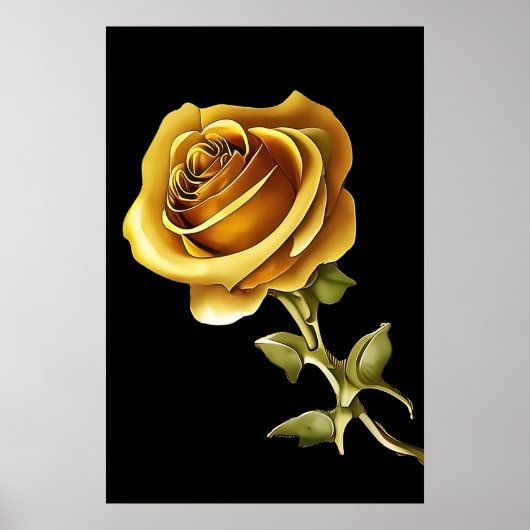 Prachtig Golden Roos Poster (Voorkant)