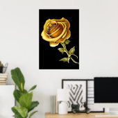 Prachtig Golden Roos Poster (Thuiskantoor)