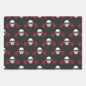 Prachtig Gothic Red & Black Skull Wrapping Paper (Voorkant 3)