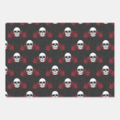 Prachtig Gothic Red & Black Skull Wrapping Paper (Voorkant 2)