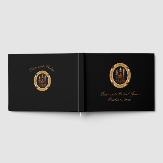 Prachtig gotisch bruiloft gastenboek (Volledig)