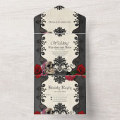 Prachtig gotisch design all in one uitnodiging (Binnen)