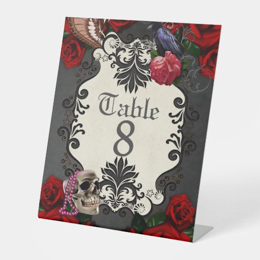 Prachtig gotisch design reclamebord met voetstuk (Voorkant)