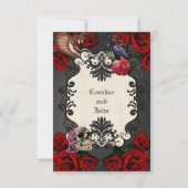 Prachtig gotisch design RSVP kaartje (Achterkant)