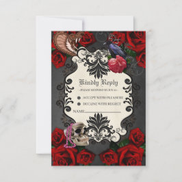Prachtig gotisch design RSVP kaartje