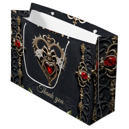 Prachtig gotisch hart groot cadeauzakje
