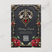 Prachtig gotisch hart informatiekaartje (Voorkant)