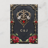 Prachtig gotisch hart informatiekaartje (Achterkant)