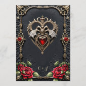 Prachtig gotisch hart menu (Achterkant)