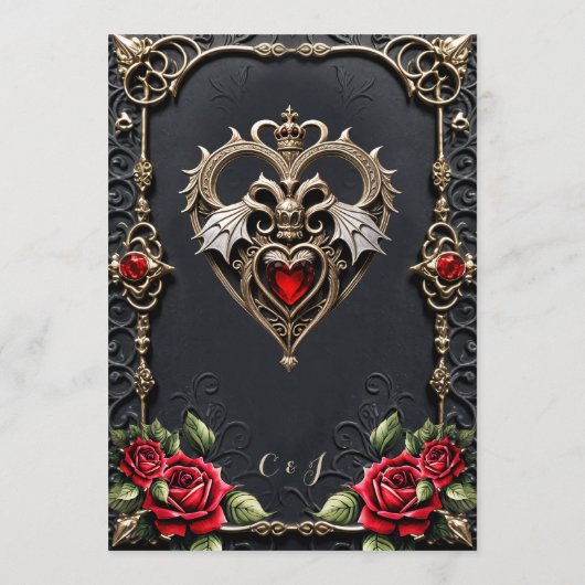 Prachtig gotisch hart menu (Achterkant)